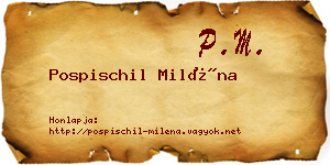 Pospischil Miléna névjegykártya